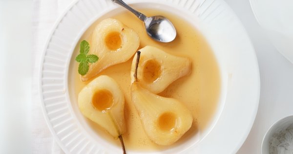 Chai Poached Pears